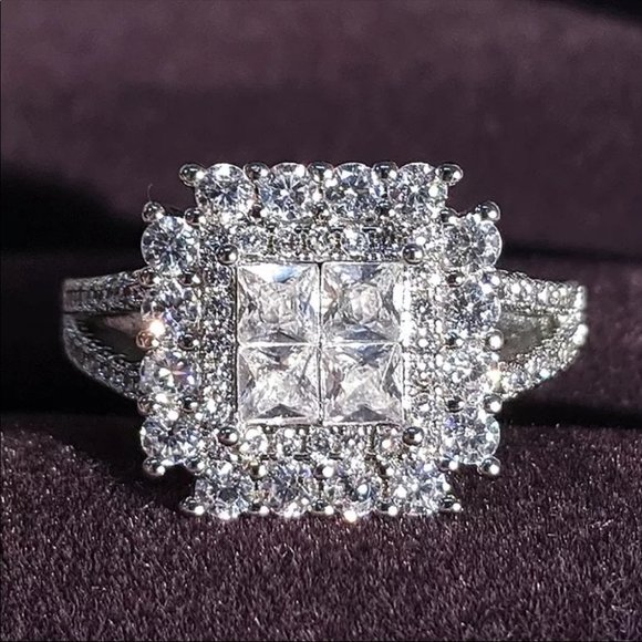 2.57ct Princess Cut Diamond Engagement new Ring - Picture 2 of 7